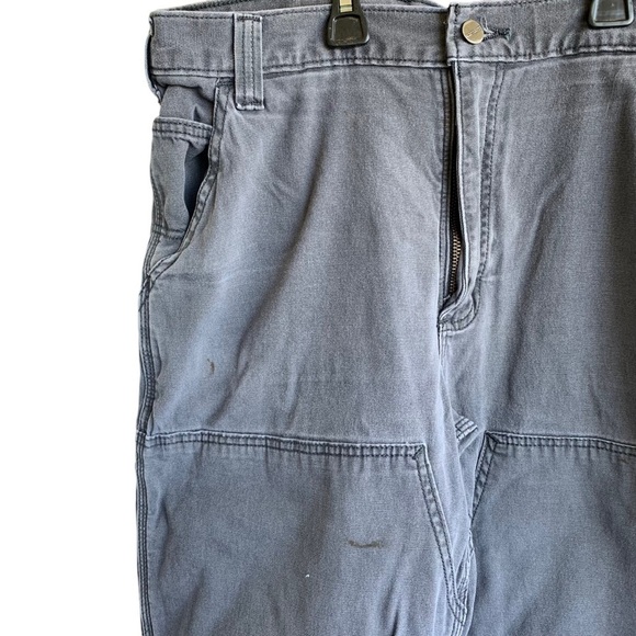 Carhartt 102802-029 Shadow Grey Relaxed Fit Double Knee Work Pants 36 x 36 - Picture 2 of 7